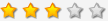 3 stars rating